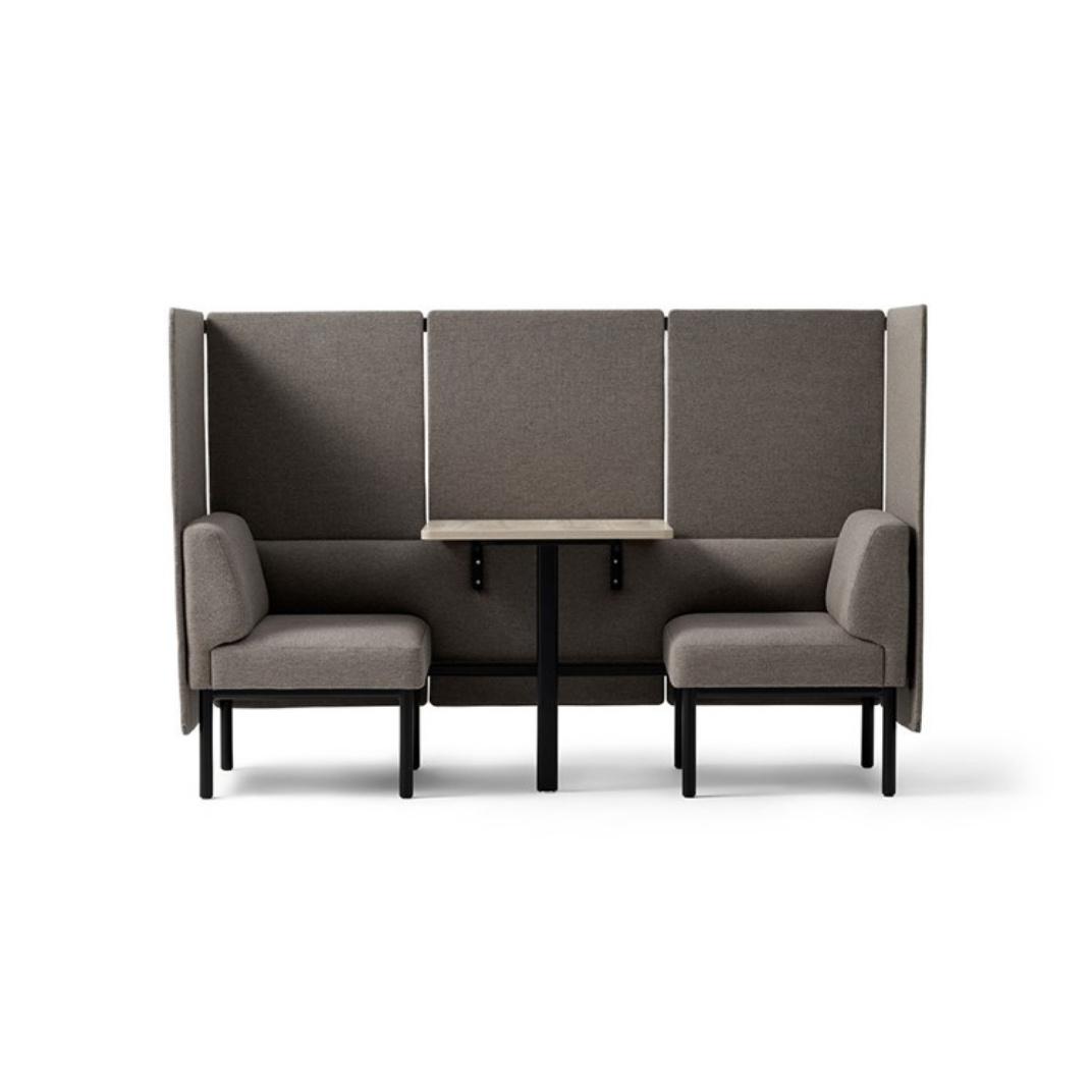MXU02SCT Low Two Person Unit with Table with Back and Side Screens