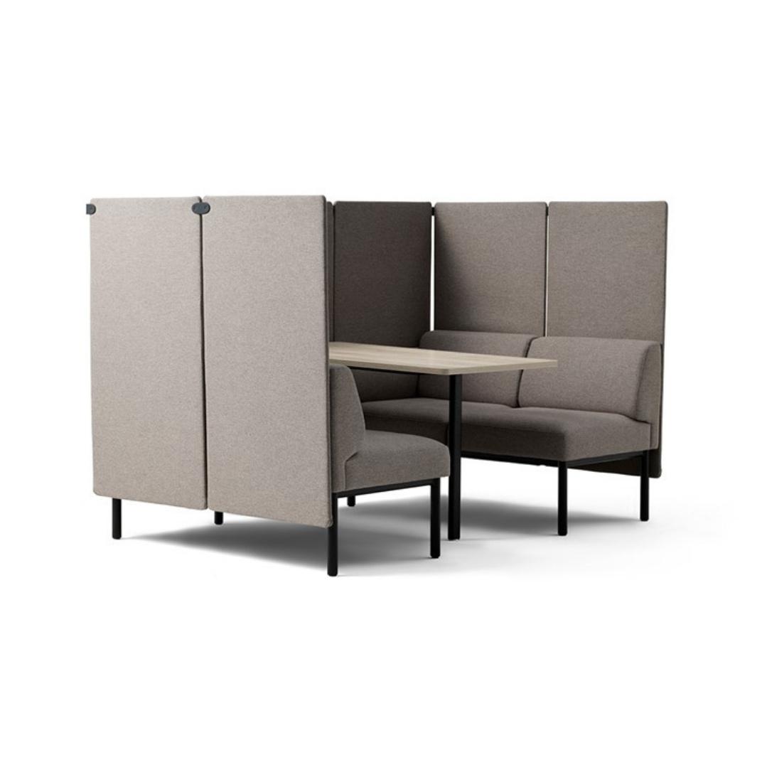MXU04SCT Low Four Person Unit with Table with Back and Side Screens