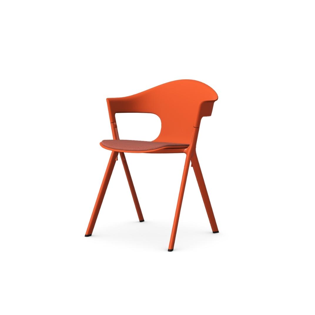 Axyl Arm Chair With Upholstered Seat and Pad