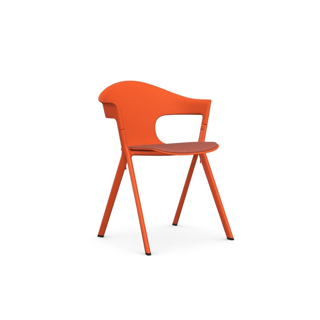 Axyl Arm Chair With Upholstered Seat and Pad