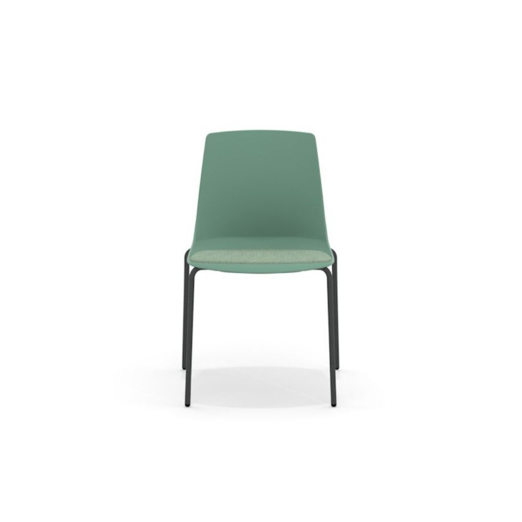 Arlo Side Chair With 4 Leg Frame, Upholstered Seat Pad