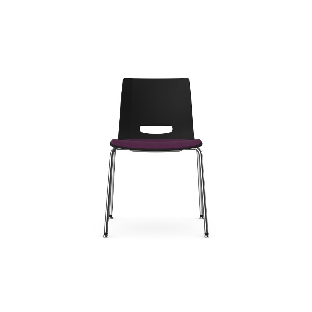 Casper Side Chair With Upholstered Seat Pan and 4 Leg Frame
