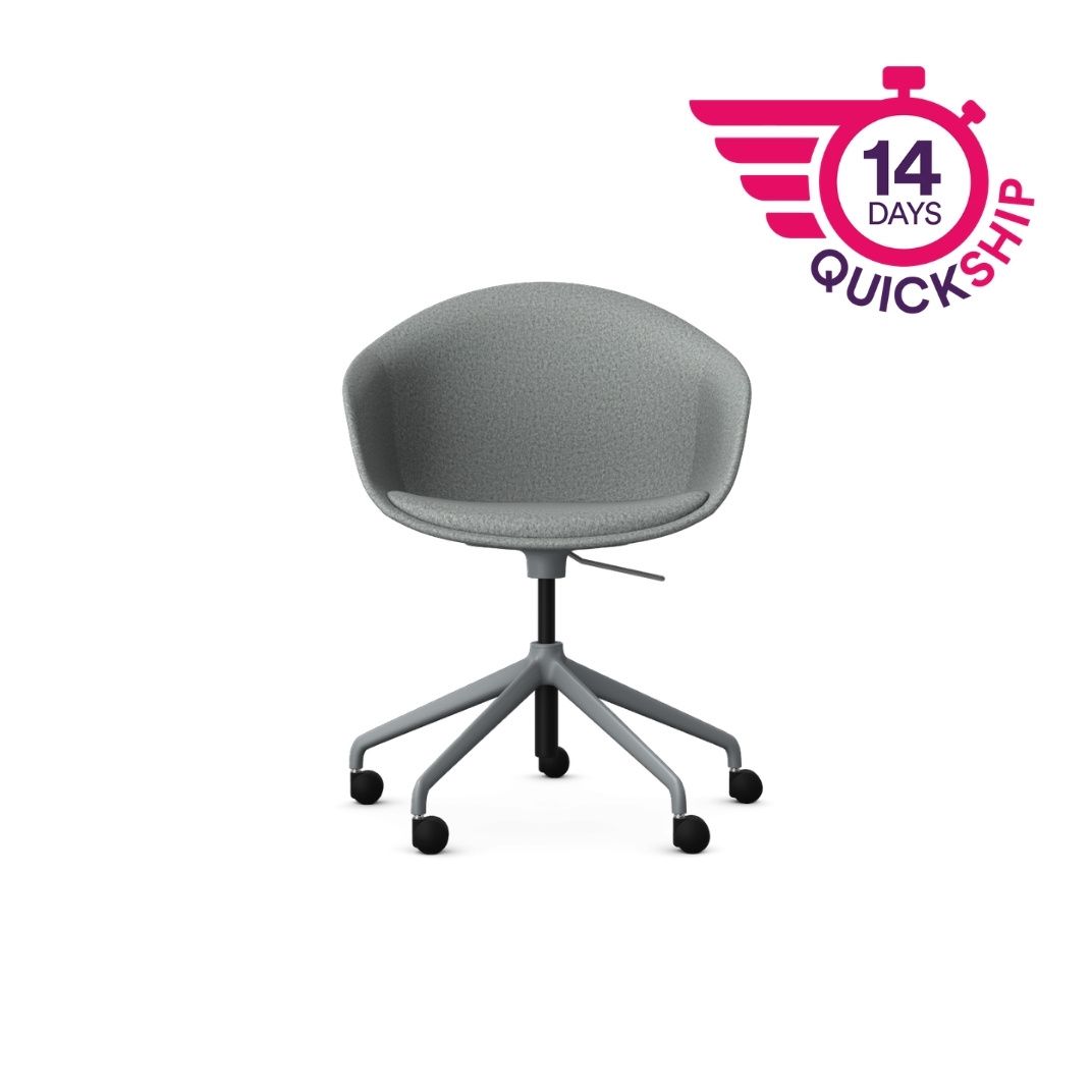 Kin Tub Chair, 5 Star Swivel Base with Fully Upholstered Shell