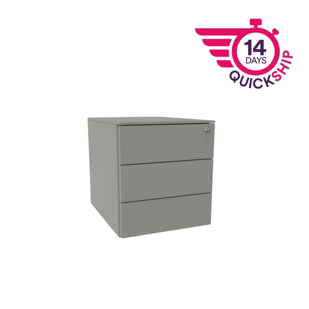 PD3U55SD57 - 3 drawer standard mobile pedestal with 1 filing and 2 personal drawers