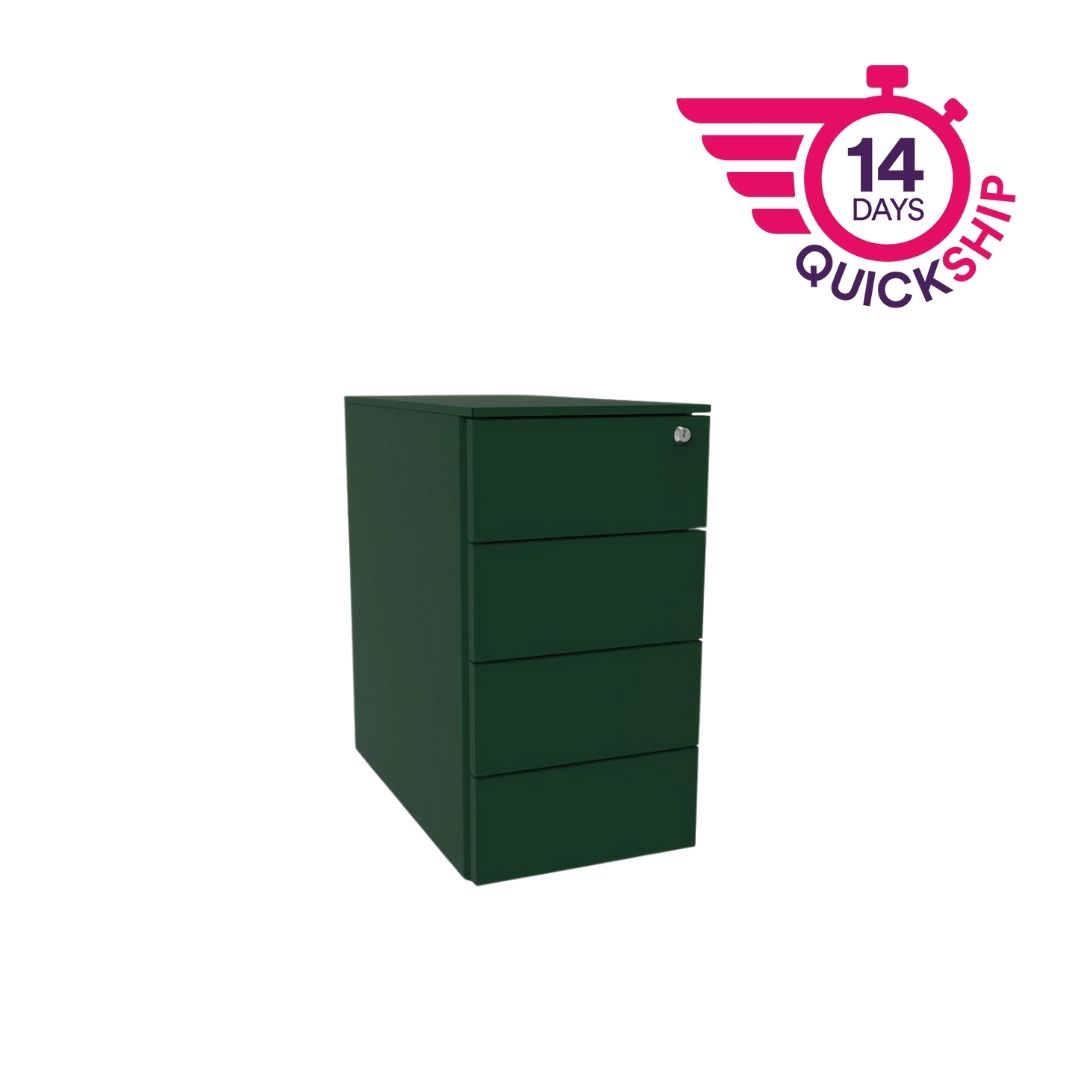 PD4B53SD57 - 4 drawer standard mobile pedestal with 1 filing and 3 personal drawers