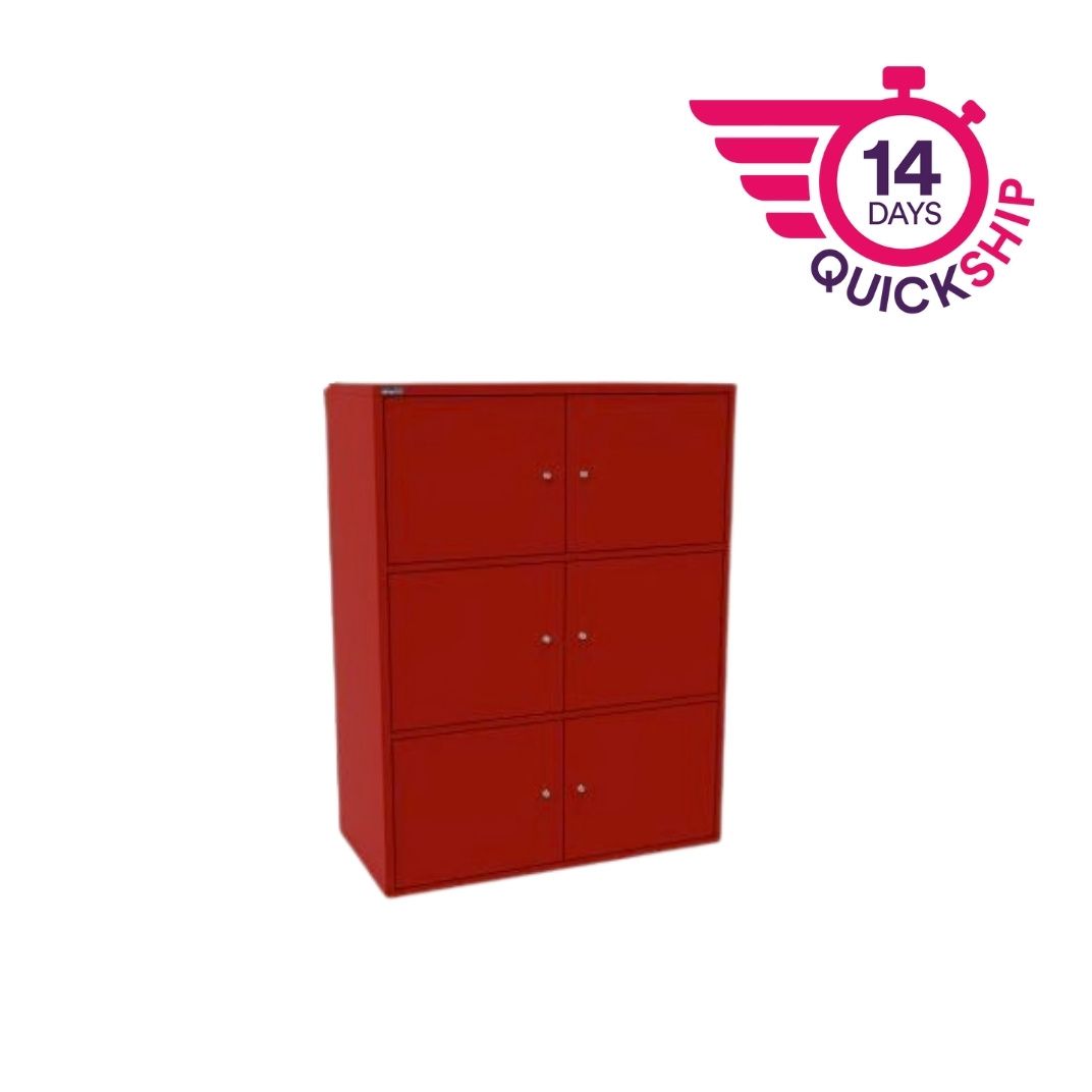 PM130PC6SDD - M:Line Six Personal Lockers with digital kitlock