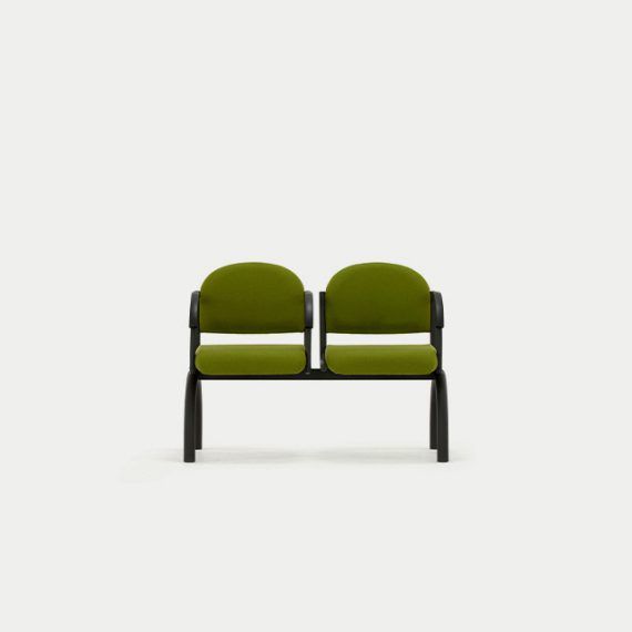 A180-ASSA Public Space Beam Two Unit Beam Seating With Arms