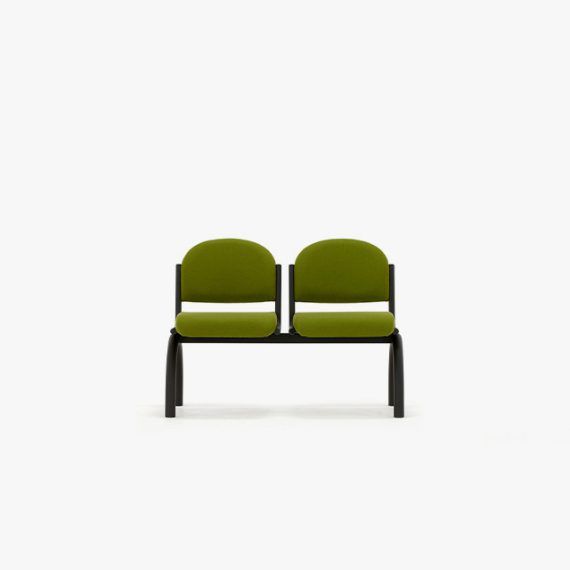 A180-SS Public Space Beam Two Unit Beam Seating With No Arms