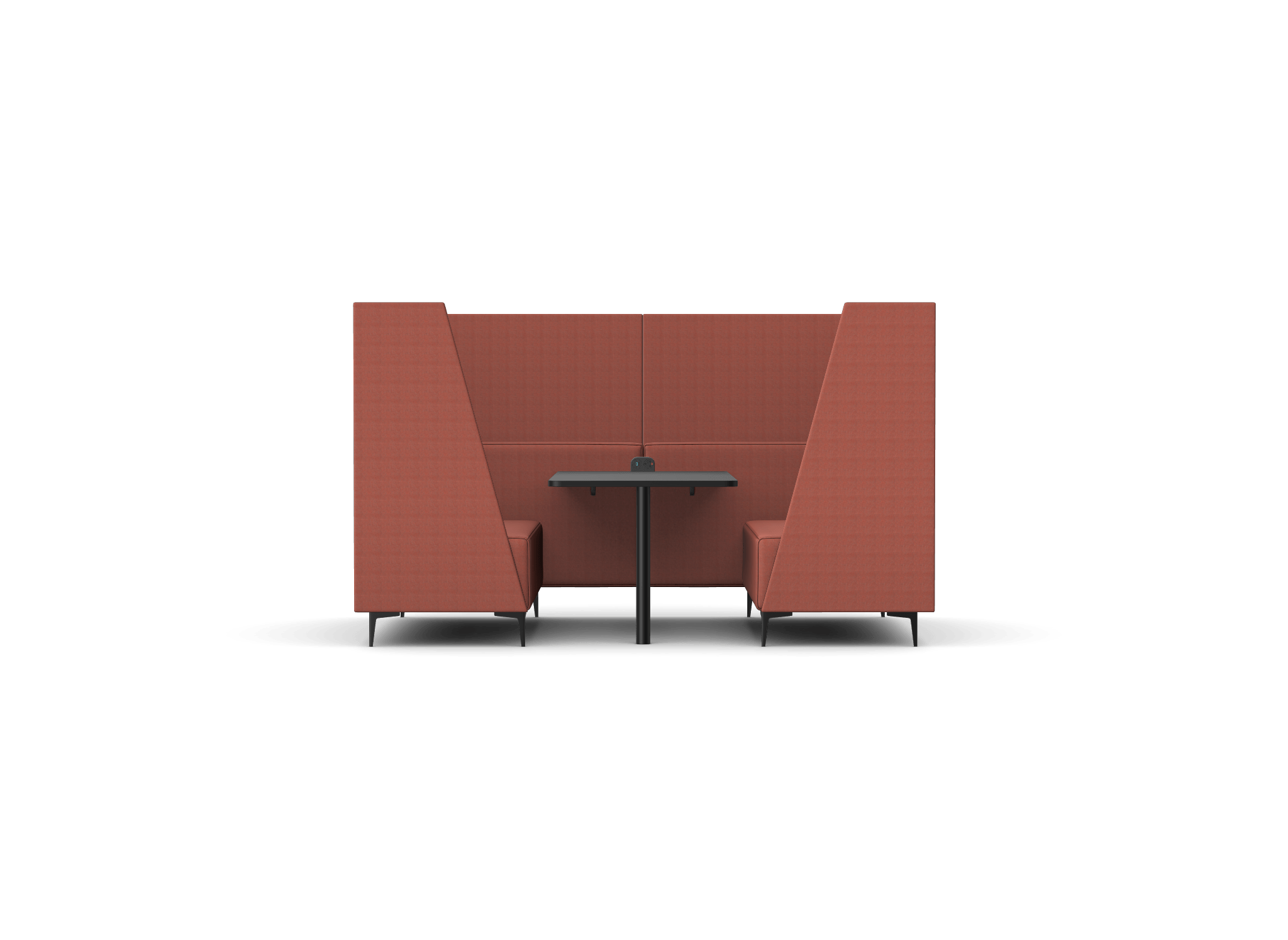 OB-SL-C11 Four Seat High Back Enclosed Booth With Table