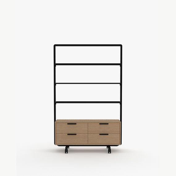 AW2012SH3DW4 Adapt Wall 3 Shelf Unit and Sliding Door Unit