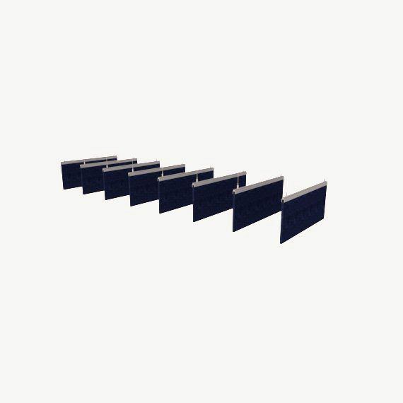 BRE12-60-20 Straight Bladed Baffle 200mm drop 12mm