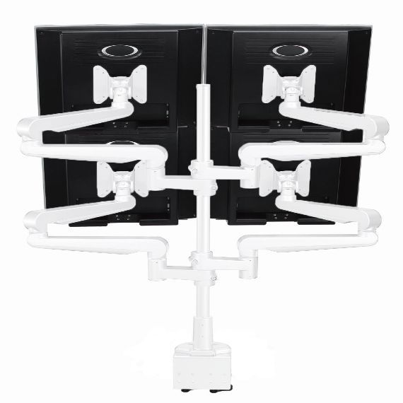 CMS2980W - Ascend Multimount Quad Screen with Desk Clamp