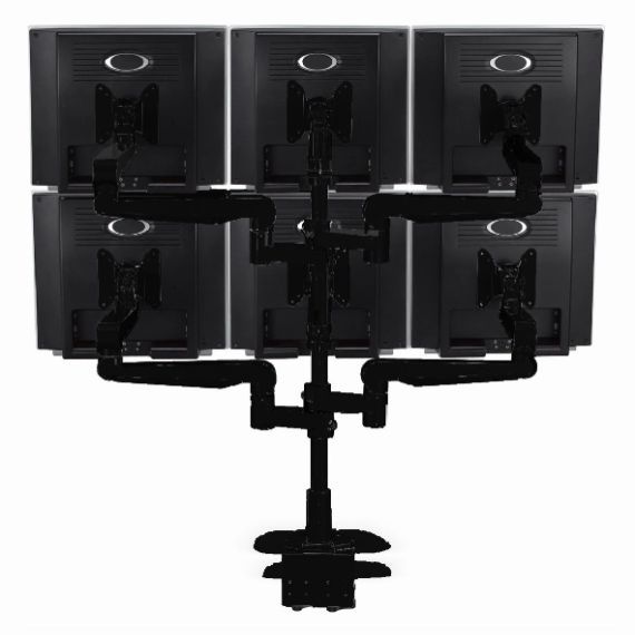 CMS2982B - Ascend Multimount Six Screen with Desk Clamp