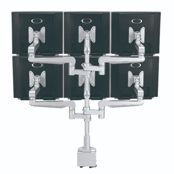 CMS2982S  -  Ascend Multimount Six Screen with Desk Clamp 