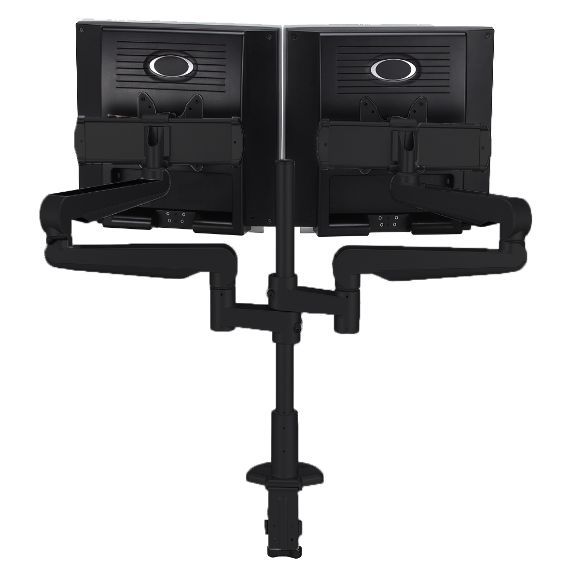 CMS3049B - Ascend Multimount Double Screen with Desk Clamp and Lateral Extension Plates