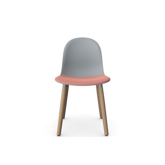 Kin Side Chair, Wood Legs with Upholstered Seat Pad