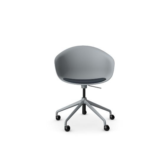 KIN305U1 Kin Tub  Chair With 5 Star Swivel Base, Upholstered Seat Pad