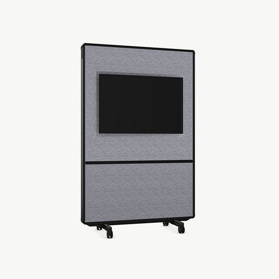 AW2012FFM Adapt Wall Media with Fabric Upper Panels and Fabric Lower Panels