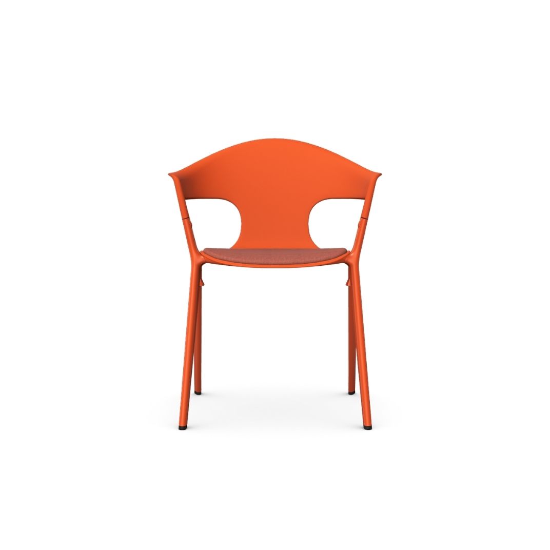 Axyl Arm Chair With Upholstered Seat and Pad