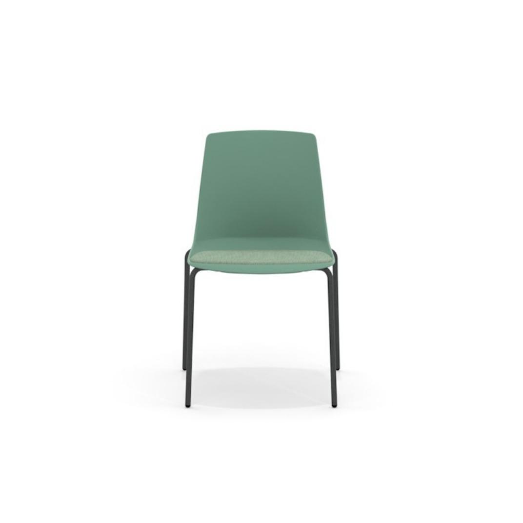 Arlo Side Chair With 4 Leg Frame, Upholstered Seat Pad
