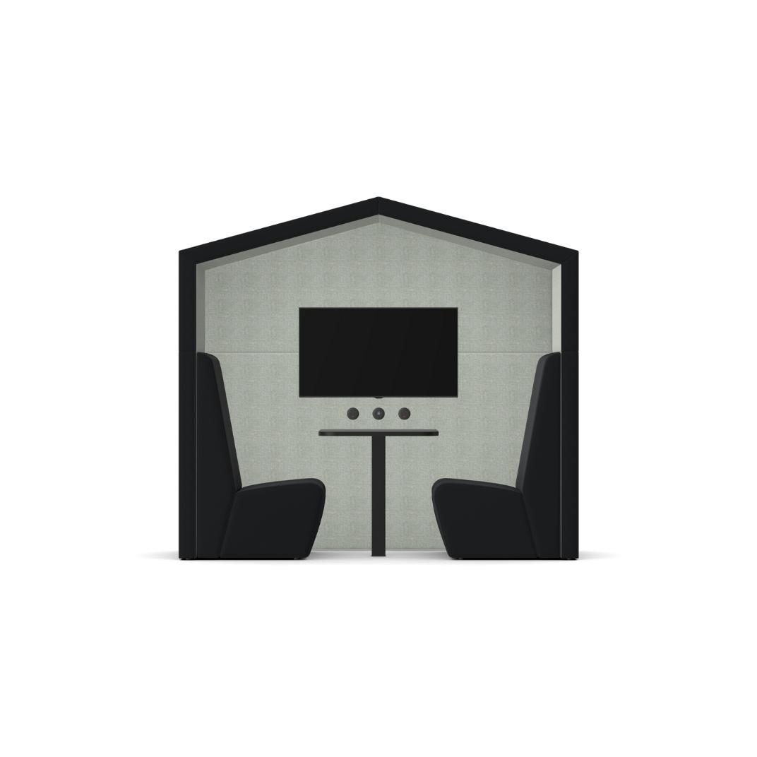 AX-2-R-NL Anex 2 Person Meeting Booth natural with no lights
