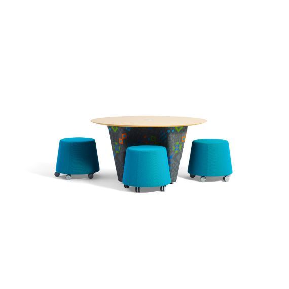 AD - 91 LRO Away From The Desk - Huddle Buddle Group Working Table 1400mm Diameter